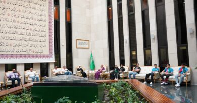 مجمع الملك فهد لطباعة المصحف الشريف يستقبل الوفد الشبابي التونسي ضمن برنامج وزارة الرياضة